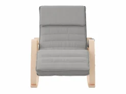 Clearance Silla mecedora de tela claro ES92034 Gris