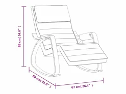 Sale Silla mecedora de tela Sillón Balancín