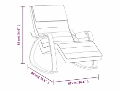Sale Silla mecedora de tela Sillón Balancín