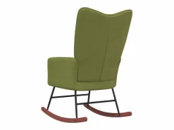 New Silla mecedora de terciopelo claro ES66122 Sillón Balancín