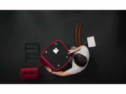 vidaxl Silla mecedora de terciopelo oscuro