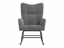 vidaxl Silla mecedora de terciopelo oscuro