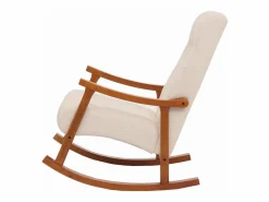 Discount MCW Silla mecedora -K10, , estructura con acabado imitación nogal Crema
