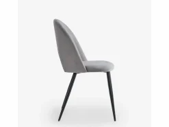 AHD Silla moderna de terciopelo y acolchada para salón-comedor y cocina Zarda -