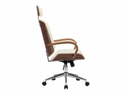 Silla oficina con reposacabezas cuero sintético madera Silla De Escritorio