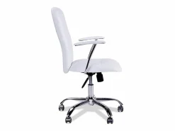 Silla oficina escritorio blanca polipiel