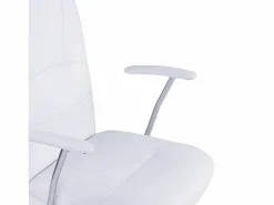 Silla oficina escritorio blanca polipiel