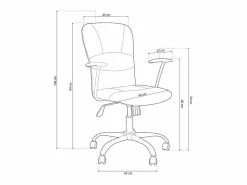 Silla oficina escritorio blanca polipiel