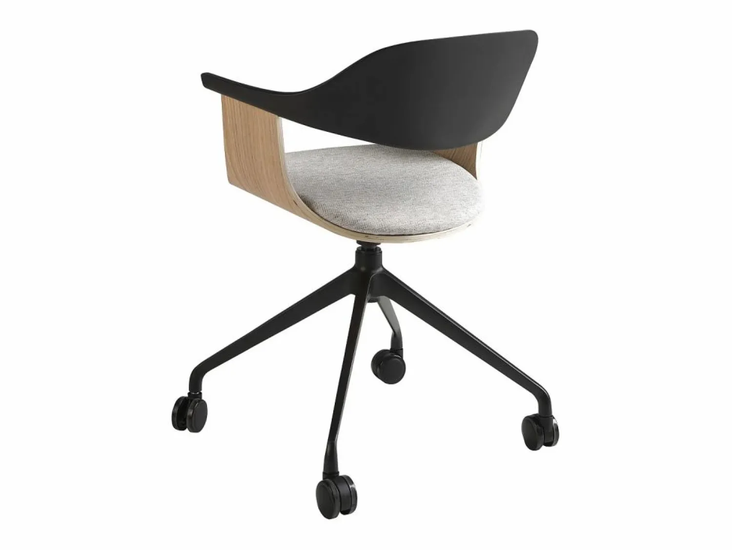 Clearance Silla oficina giratoria tela claro y pvc negro 4130 Silla De Escritorio