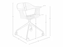 Clearance Silla oficina giratoria tela claro y pvc negro 4130 Silla De Escritorio