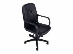 New Silla Oficina Gris Antracita con Ruedas, Regulable y Reposabrazos, 57x103x46 cm Negro