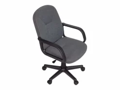 Silla Oficina Antracita con Ruedas, Reposabrazos y Regulable 57x103x46 cm