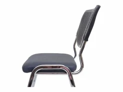 Clearance Silla para visitas H401 Apilable (juego de 4), asiento gris oscuro, patas cromadas Silla Conferencia
