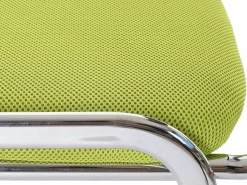 Sale Silla para visitas H401 Apilable (juego de 4), asiento verde, patas cromadas Silla Conferencia
