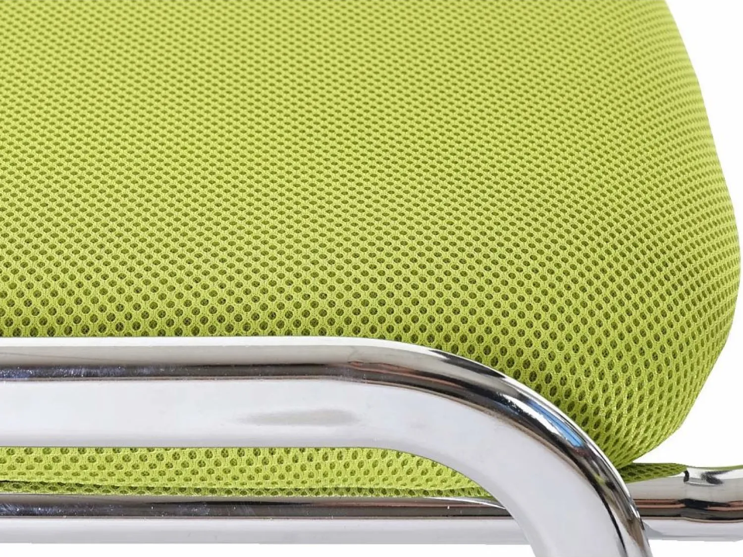 Sale Silla para visitas H401 Apilable (juego de 4), asiento verde, patas cromadas Silla Conferencia