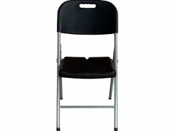 Outlet Silla Plegable con Asa Negra 47x58x87cm 7house Silla Conferencia