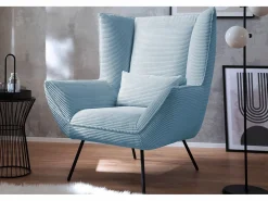 Sale Sillón - azul claro Pana - IVA Sillón Escandinavo