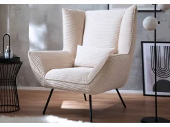 Clearance Kawola Sillón - blanco Pana - IVA Crema