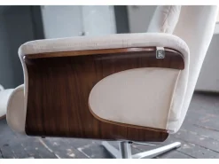 New Kawola Sillón - blanco terciopelo - TOSAR Crema