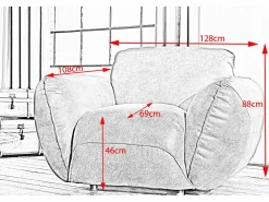 Best Kawola Sillón - piel - DAVITO Gris