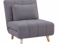 Vente-unique Sillón 1 plaza convertible de tela color STREVI