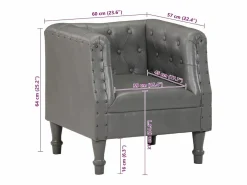 Sillón | Silla de cuero auténtico SHL3458