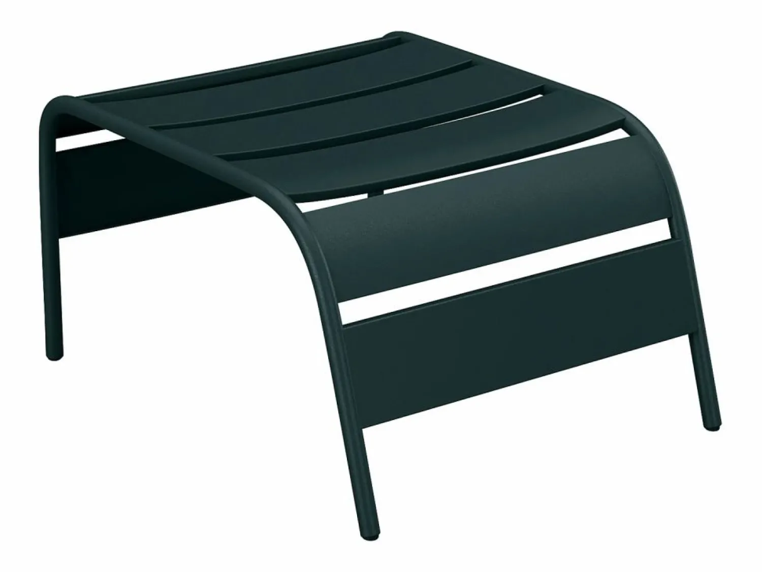 New Sillón bajo apilable de jardín + reposapiés - metal - Verde abeto - MIRMANDE de Salones De Jardín