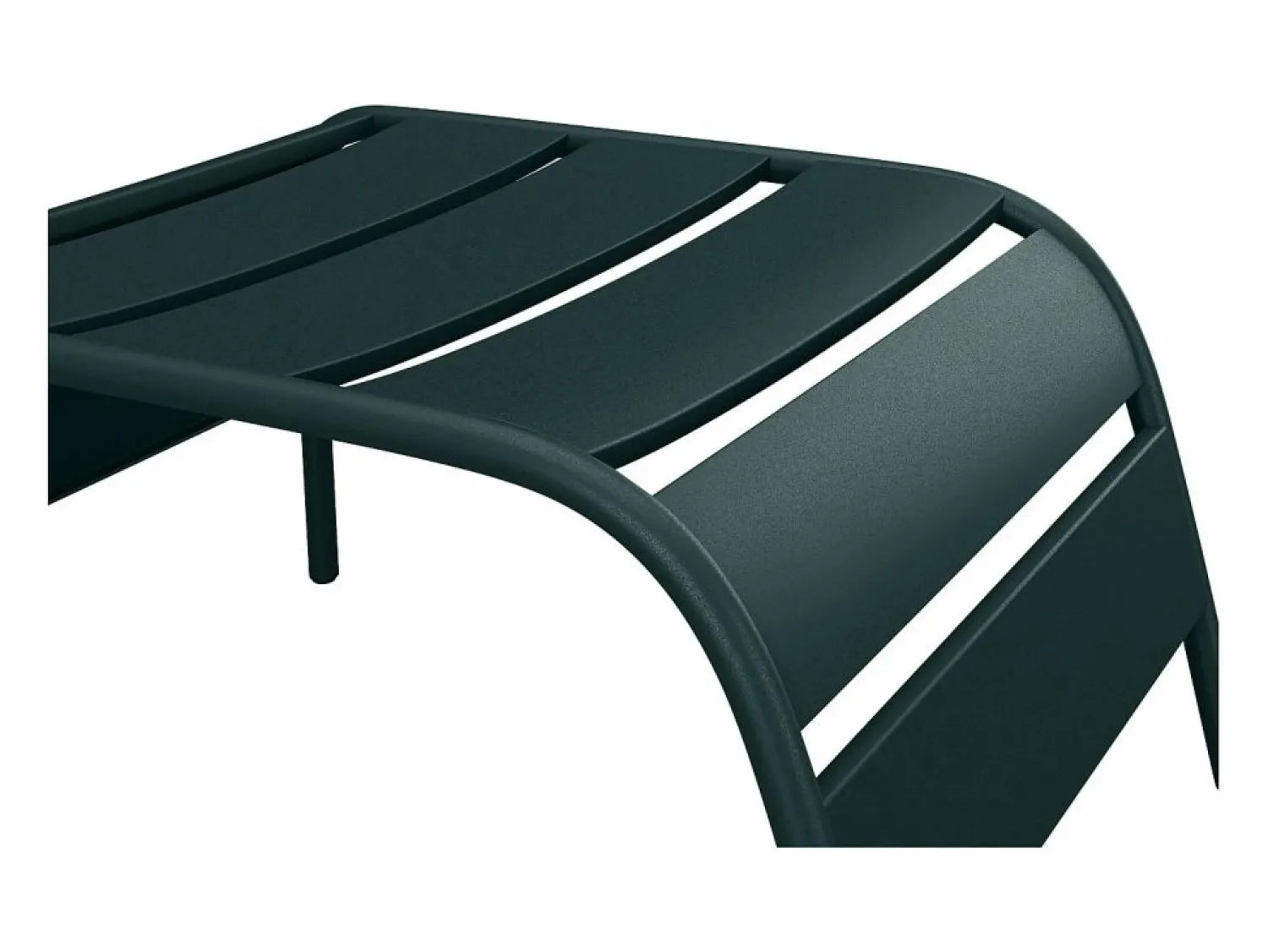 New Sillón bajo apilable de jardín + reposapiés - metal - Verde abeto - MIRMANDE de Salones De Jardín