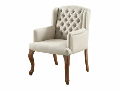 Sale Vente-unique Sillón butaca tapizado de tela en color PARUNA Beige