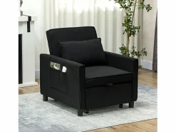 Sale Sillón cama 3 en 1 con función reclinable, tela, (84x74x81 cm) Sillón Cama