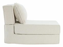 New Miliboo Sillón cama de 1 plaza de borreguillo VICTOR Blanco