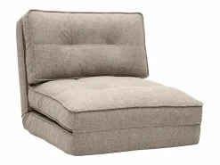 Online Sillón cama de 1 plaza de tela color topo SALLY Sillón Cama