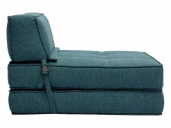 Online Miliboo Sillón cama de 1 plaza de tela petróleo KATY Azul