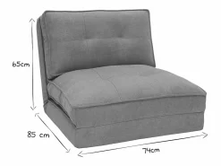 Best Miliboo Sillón cama de 1 plaza de tela verde celadón SALLY Azul