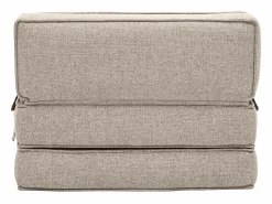 Clearance Miliboo Sillón cama de 1 plaza de tela color KATY Topo