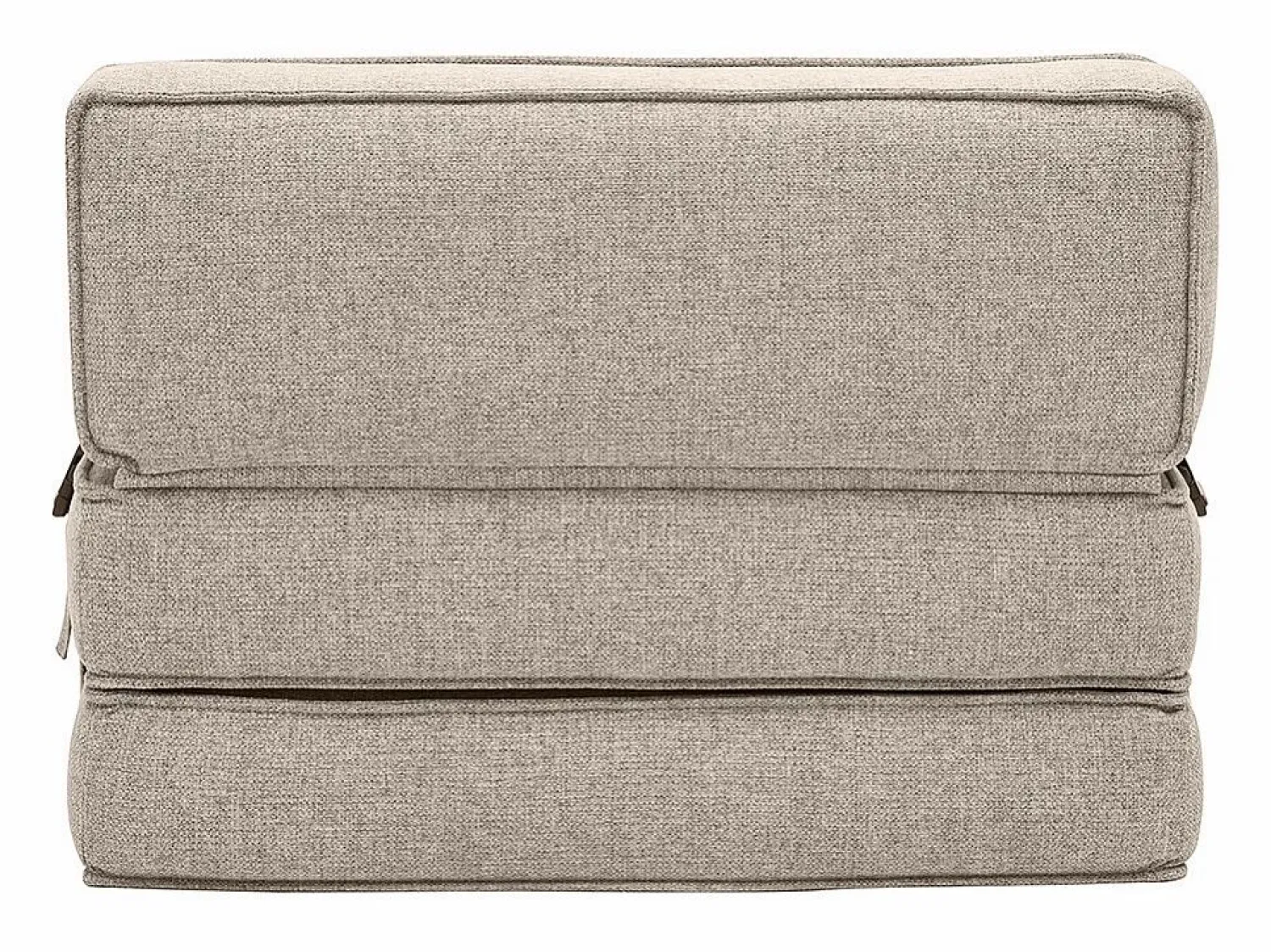 Clearance Miliboo Sillón cama de 1 plaza de tela color KATY Topo