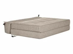 Miliboo Sillón cama de 2 plazas de tela color topo KATY