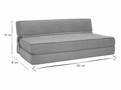 Miliboo Sillón cama de 2 plazas de tela color topo KATY
