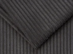 Vente-unique Sillón cama de apertura rápida de pana antracita 70 cm Colchón de 14 cm LORETO