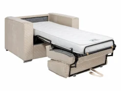 Best Vente-unique Sillón cama de apertura rápida de pana verde 70 cm Colchón de 14 cm LORETO Verde pino