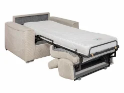 Online Sillón cama de apertura rápida de terciopelo de costillas - Cama de 70 cm - Colchón de 14 cm VIZIR Sillón Cama