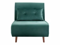 Vente-unique Sillón cama de terciopelo de estilo joven URIBIA.