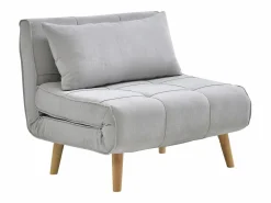 Online Sillón cama en tela y patas de madera CHILA Sillón Escandinavo|Sillón Cama