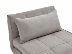 New Vente-unique Sillón cama en tela y patas de madera CHILA Topo