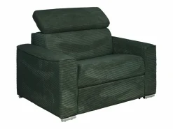Outlet Sillón cama express de pana verde - Cama 70 cm - Colchón 14 cm VIZIR Sillón Cama