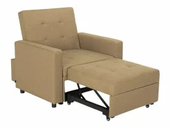 Le roi du relax Sillón cama individual con reposabrazos de diseño moderno Brooke -