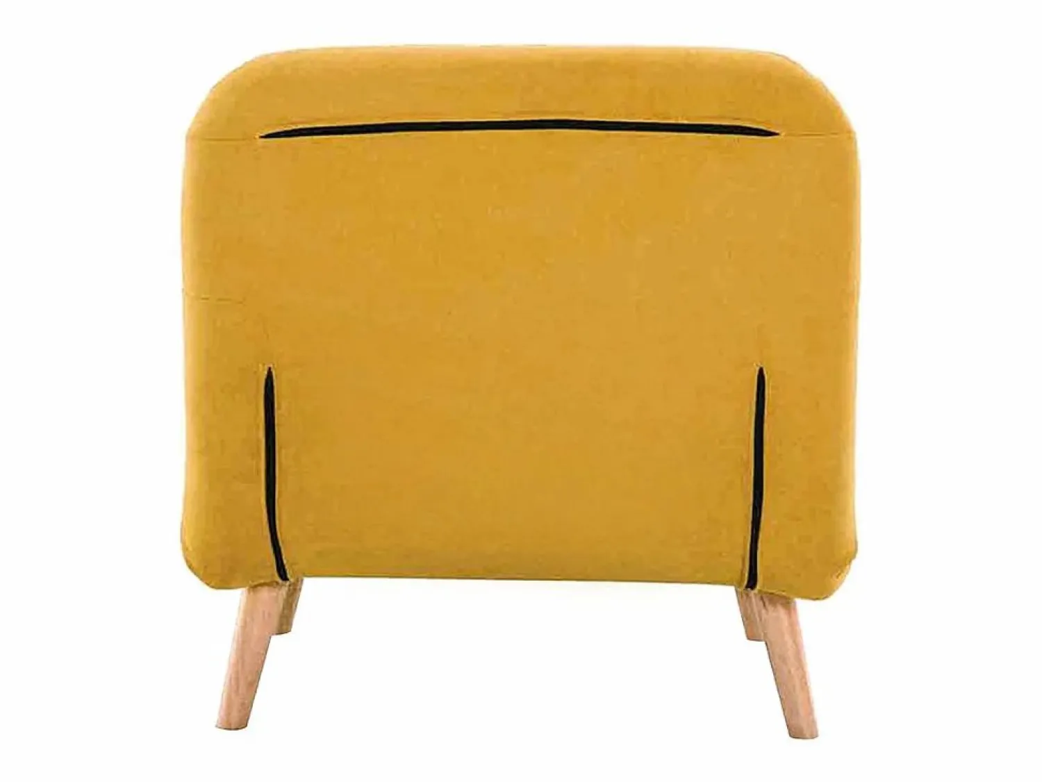Clearance Sillón cama nórdico de tela mostaza AMIKO Sillón Cama