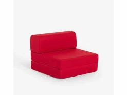 Outlet Modus Sofa Sillón cama plegable compacto 2 en 1 de tela Betty - Rojo