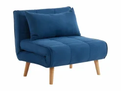 Discount Sillón cama tela y patas madera CHILA Sillón Escandinavo|Sillón Cama