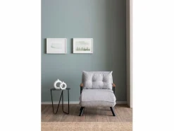 Best Sillón cama versátil de 1 plaza – 175 cm x 60 cm – – estructura de metal Sillón Escandinavo